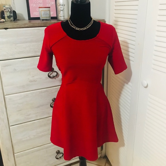 Sequin Hearts Dresses & Skirts - Vintage Inspired High Waist Red Dress (Medium)